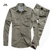 MAZEROUT Человек Лето Рыбалка треккинг быстросохнущая Велоспорт рубашка походные брюки Спорт Кемпинг дышащий альпинистский путешествия брюки костюм S1