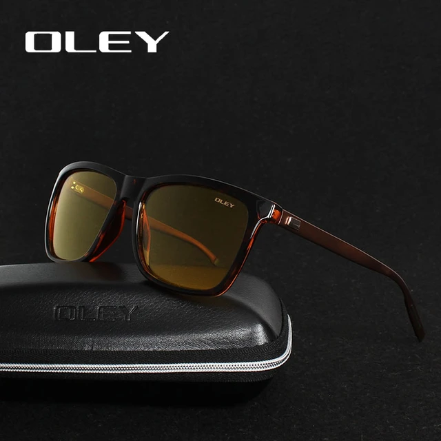 OLEY Fashion Guy's Sun Glasses Polarized Sunglasses Men Classic Design  Vintage Mirror Driving Male Goggles With Brand Box - AliExpress