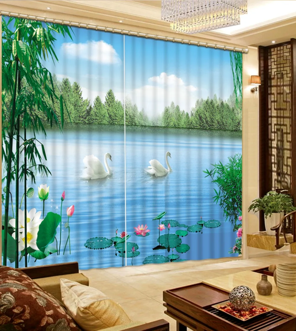 Home Decor Гостиная Природного Искусства моды декор украшение для спальни гостиной занавес природа пейзаж на заказ занавес
