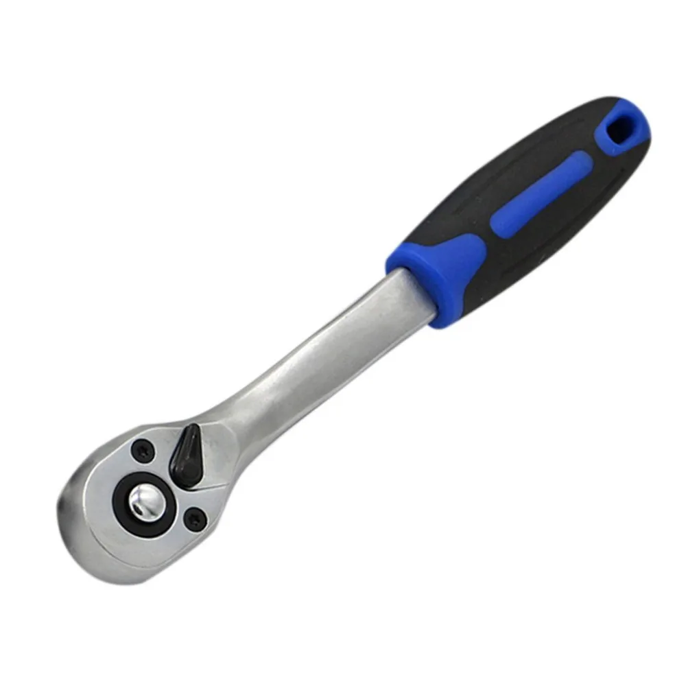 1/" 3/8" 1/" Трещоточный ключ быстросъемный одинарный хромированный стальной ключ пластиковая ручка Профессиональный инструмент для ремонта Прямая поставка