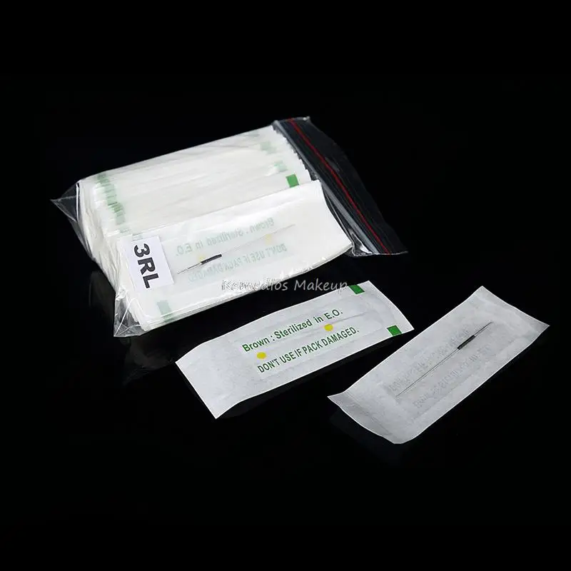 300Pcs 3R Eyebrow makeup Needles For Permanent Makeup Good Quality Traditional 3R Tattoo Needles Independent Package