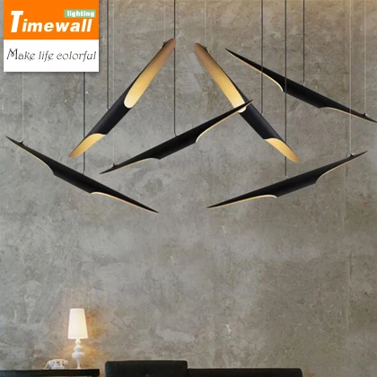 

Post modern chandelier clarinet beveled aluminum lights simple clothing store restaurant cafe chandelier Xiaoming