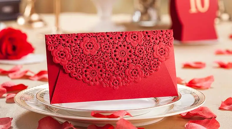 

Freeshipping 30pcs 2018 NewRed Wedding Invitation Envelope, Envelope for Bridal Shower, Money Envelope Bag Party Envelopes