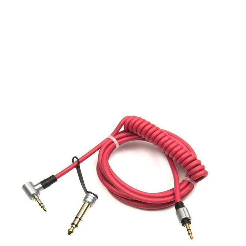 

3.5mm audio cable male to male PRO AUX coil spring audio cable supports 6.5mm pro line detox line