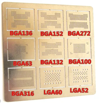 

Stencil Template BGA IC Reball for BGA136 BGA152 BGA272 BGA63 BGA132 BGA100 BGA316 LGA60 LGA52 BGA LGA Rework Stencil