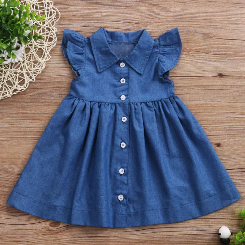 

Ruffle Sleeve Kids Summer Dress for Girls Blouses Tops Cotton Elegant Princess Party Dresses 2019 Baby Girl Shirts Clothes