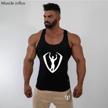Фирменная Новинка Бодибилдинг майка для мужчин тренажерные залы-одежда Стрингер фитнес рубашка для занятий спортом брендовая одежда мышечная тренировка хлопок майка