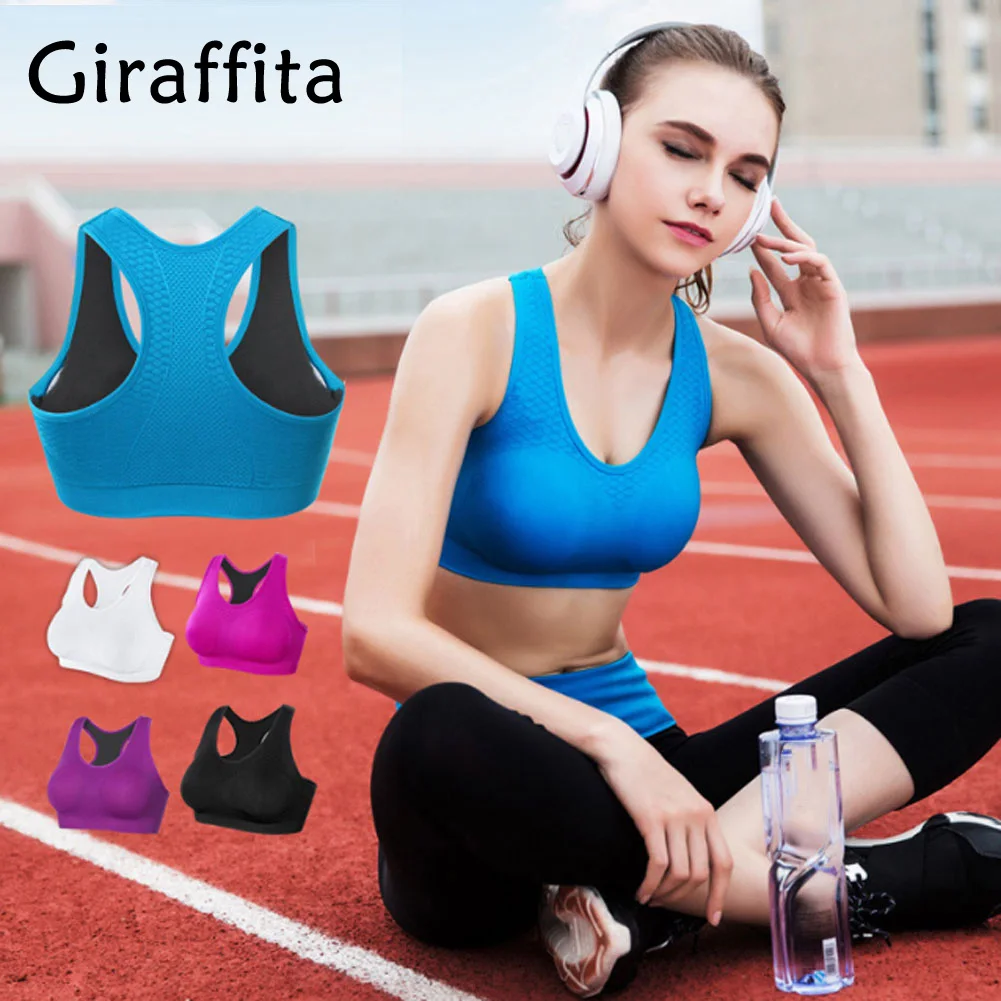 New Breathable Underwear Yoga Solid Color Good Shaped Plus Size Running Fitness Sports Bra Shockproof