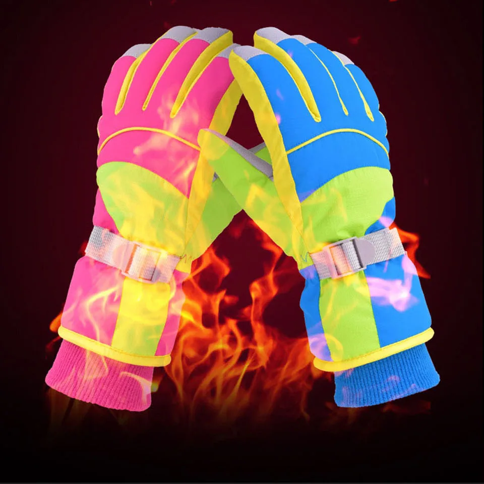 Marsnow الرجال النساء الصبي فتاة الخاصة بالأطفال الاطفال تزلج قفازات قفازات على الجليد دراجة نارية الشتاء التزلج تسلق الثلج للماء قفازات