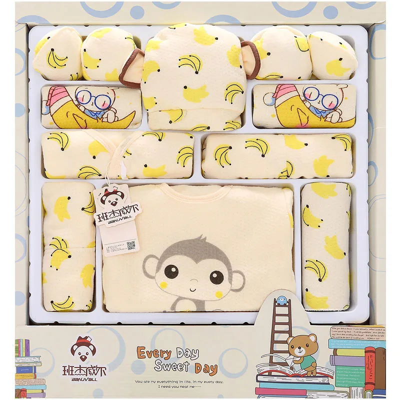 

2019 New Winter Monkey100% Cotton Banjvall Baby Brand Newborn 0-3 Months Autumn Baby Clothes Boys Girls Baby Gift Set