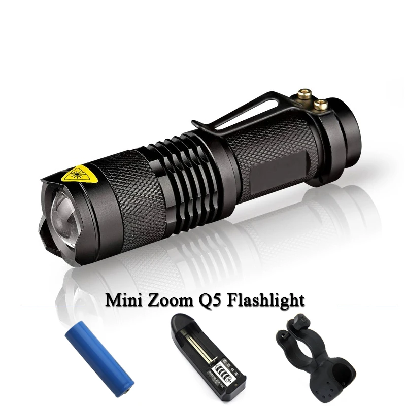 

Mini cree xm l led rechargeable flashlight torch zoom lanterna 3 Modes waterproof light Use 14500 OR AA battery 2000LM