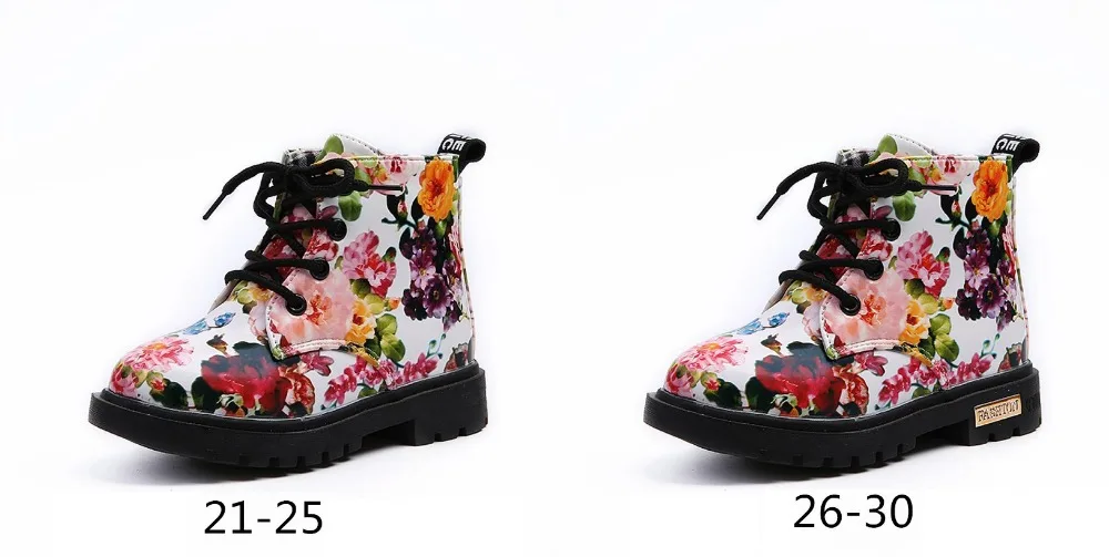 Новое поступление; Детские Ботинки martin; детская обувь для девочек; сезон осень-зима; детские ботинки на шнуровке с цветочным принтом; модные ботинки; Botas; CSH466