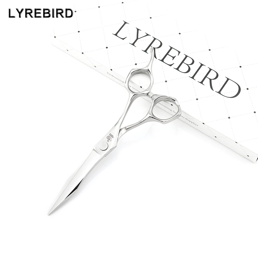 

Barber Scissors 6 INCH Hair Scissors Hairdressing Scissors Bearing screw Japan 440C F28 Lyrebird HIGH CLASS NEW