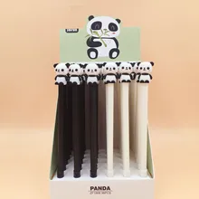 2 шт./партия Kawaii милые панды животные гелевые черные чернила для ручки рекламный подарок канцелярские принадлежности для школы и офиса