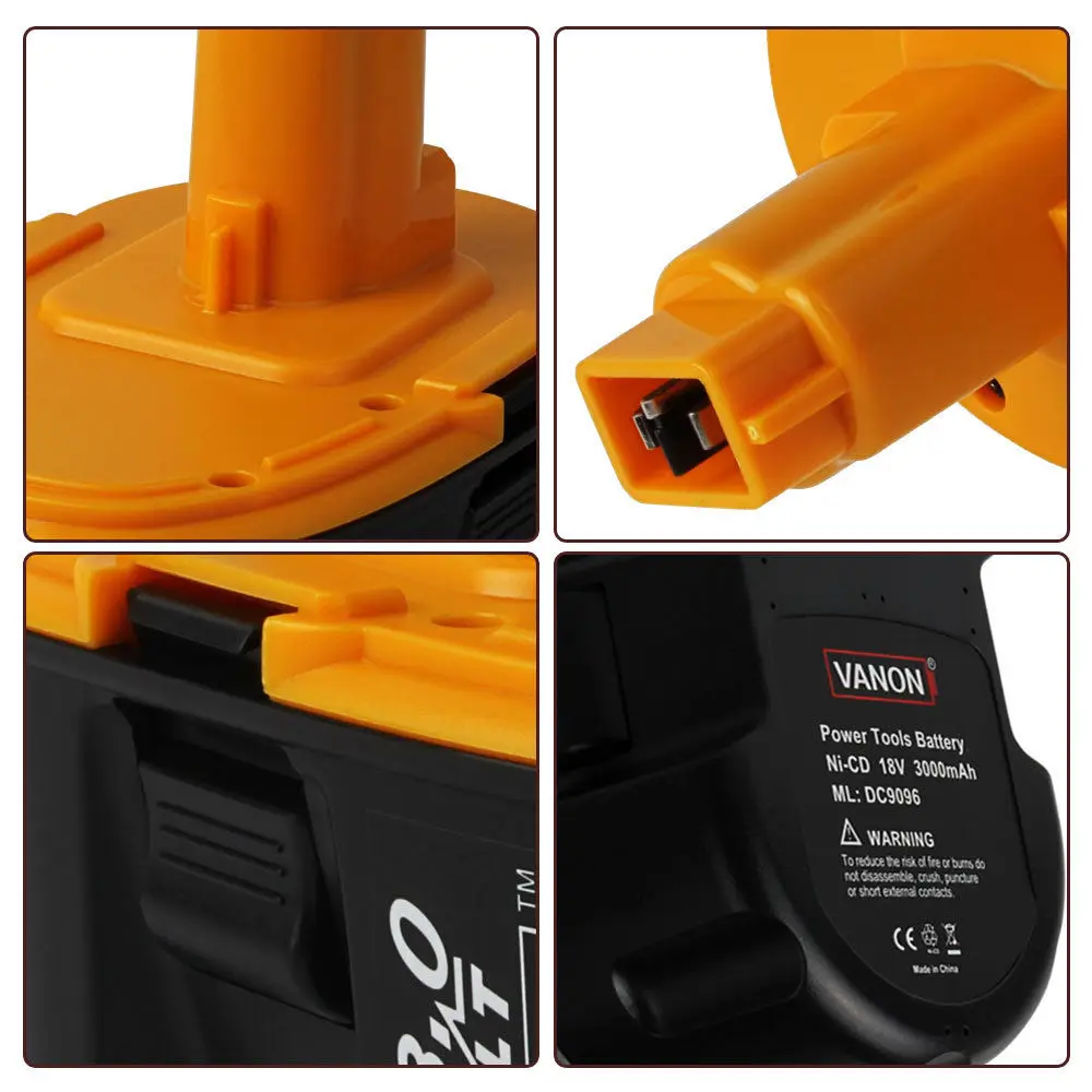 VANON для Dewalt 18V 3000mAh 3 0 AH Ni CD электроинструменты аккумуляторная батарея Замена DEWALT
