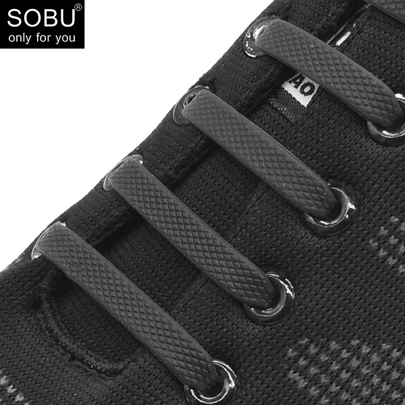 

Shoelaces 16pcs/set 2018 New Shoe Lace Fashion Running No Tie Elastic Silicone Shoelaces N011