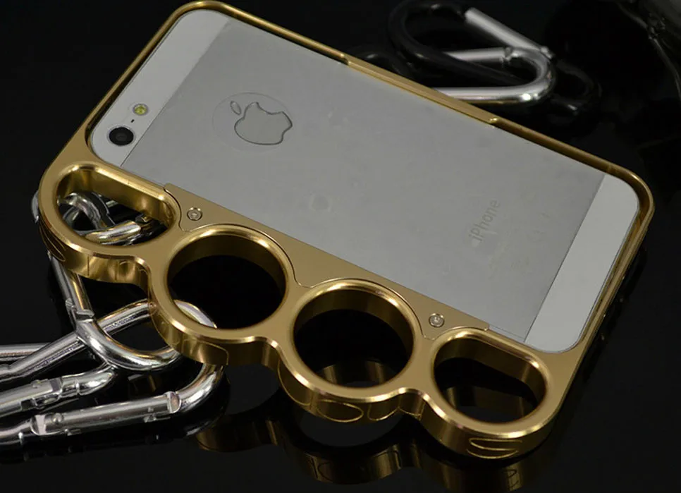 Боксерский бампер из алюминиевого сплава для iPhone 5 5S, Модный чехол для телефона с кольцами на концах пальцев, чехол для iPhone 5G SE