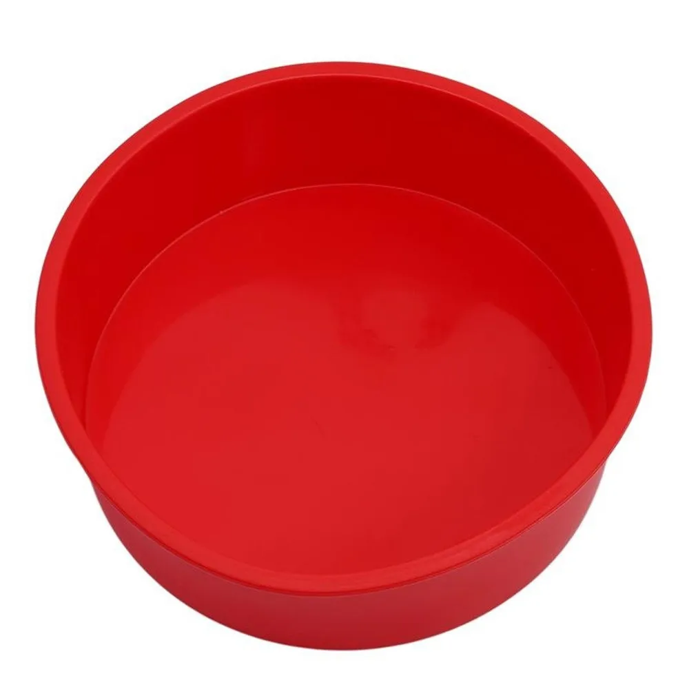 Силиконовая форма для торта, круглая красная силиконовая форма для торта, форма для кексов, пицца выпечка, форма для выпечки, инструмент для выпечки, кухонные инструменты для приготовления пищи