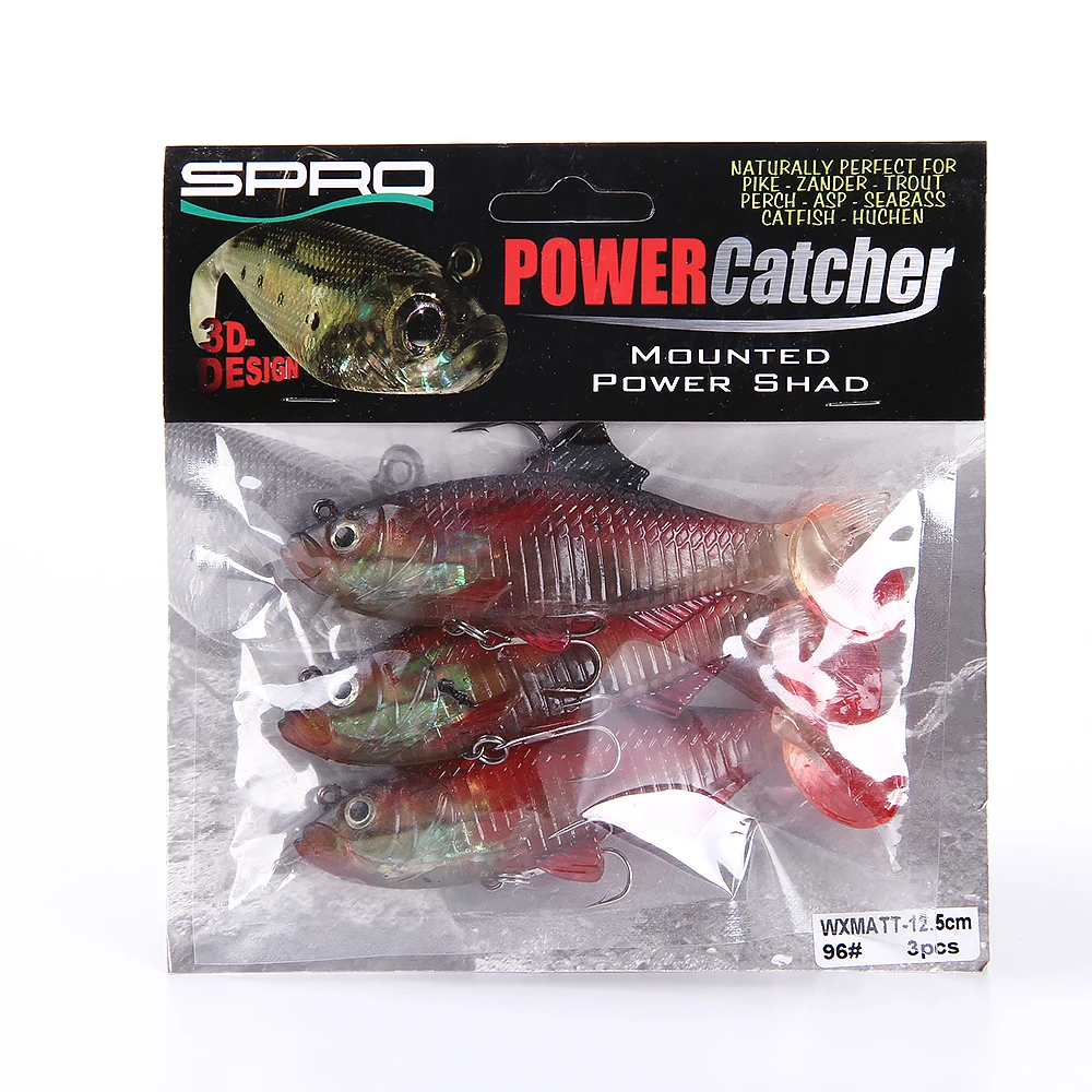 FISHING KING Soft Lure 3pcs 12.5cm/115g Fishing Lure For Bass Soft Bait And Boat Fishing Hook