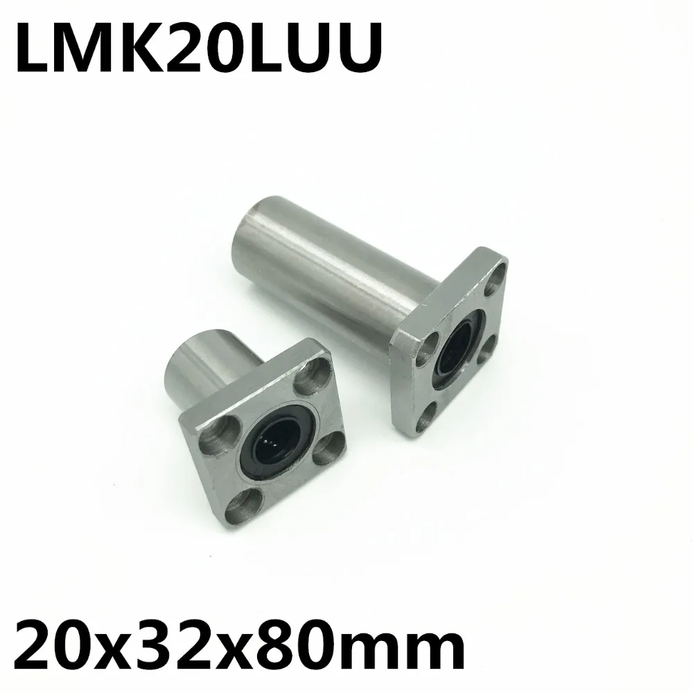 20mm Linear Motion Bearing Square Flange Bushing Router Shaft LMK20 CNC XYZ 3D