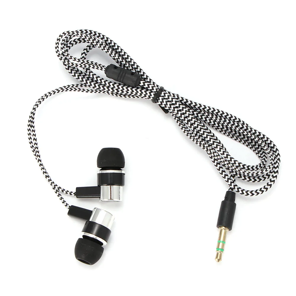 Головной телефон 3,5 мм наушники-вкладыши Плетеный наушник кабель в ухо наушники Поддержка Прямая купить больше скидки