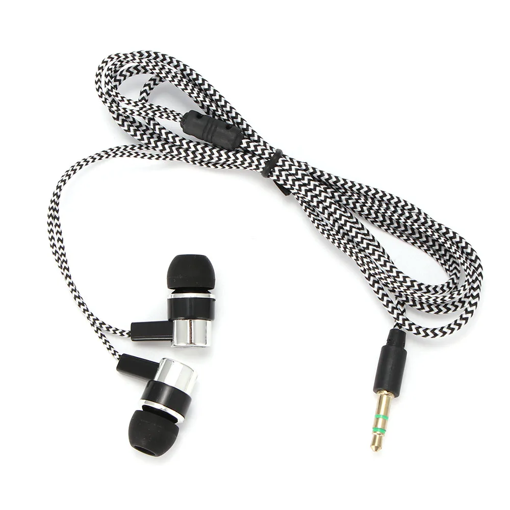 

Head phone 3.5mm In-ear Headset Braided Earphone Cable In Ear Earbuds Support wholesale dropshiping buy more gets more discounts