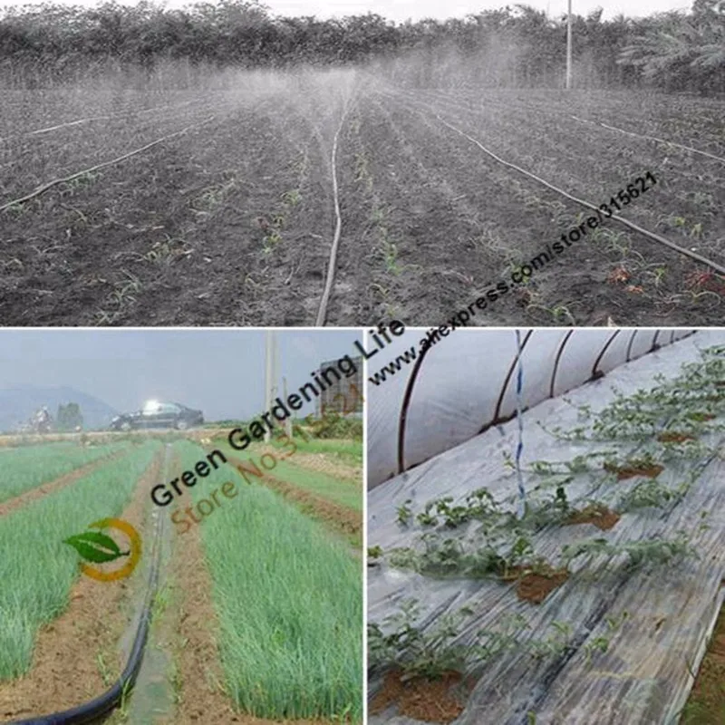 50M 1" 3 Holes Micro Spraying Hose Sprinkling Belt Punched Thin Soft