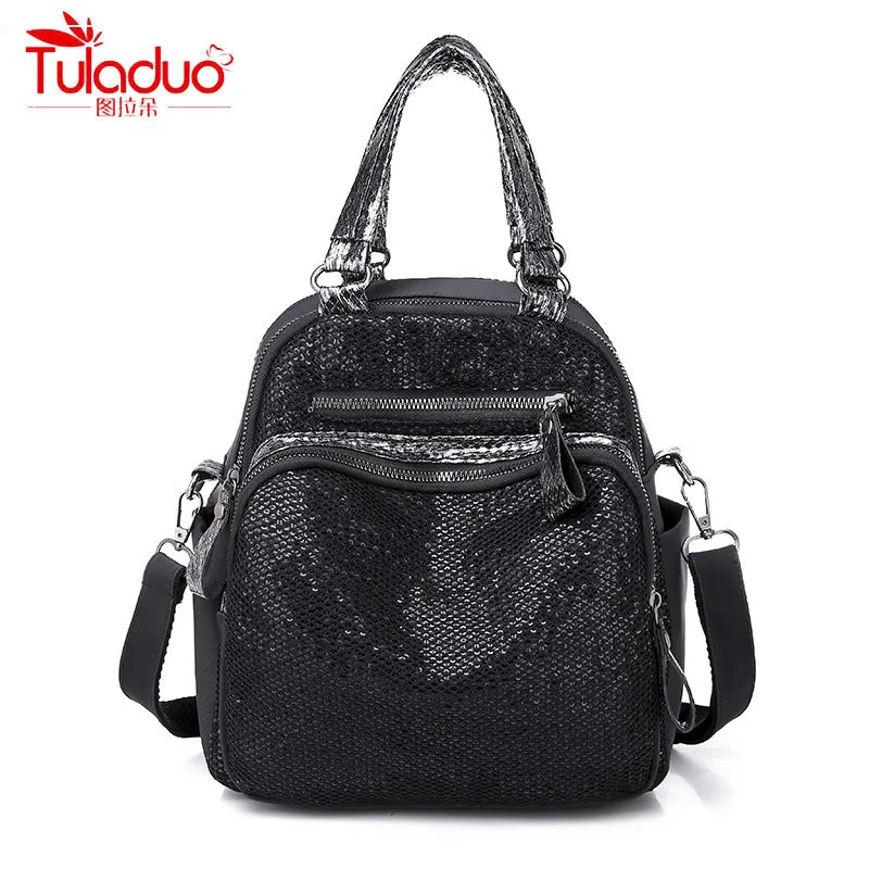 

New Fashion Sequins Women Backpacks High Quality Oxford Waterproof Ladies Backpack Luxury Multifunction Women Large Capacity Bag