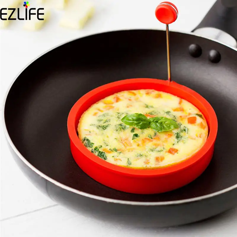 

Silicone Omelette Mold Creative Fried Eggs Mold Round Shaper Eggs Mould For Cooking Breakfast Frying Pan Oven Kitchen
