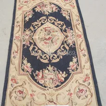 2,25 'x4. 5' Aubusson плетеные коврики ковры ручной работы- Новая Зеландия шерсть