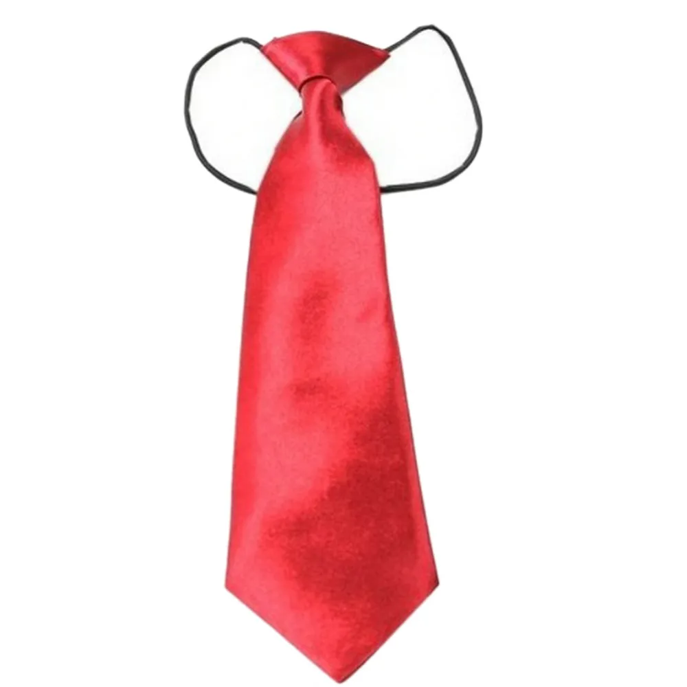 for School // Prom // Wedding Red Kids Elastic Satin Neck Tie