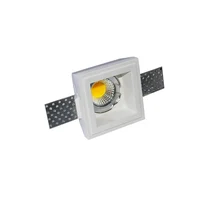 Встроенный гипсовым потолкам стойкость свет, trimless светодиодный освещение для спальной комнаты, художественные квадратный Гипс Свет с GU10 MR16 5 Вт светодиодный лампы