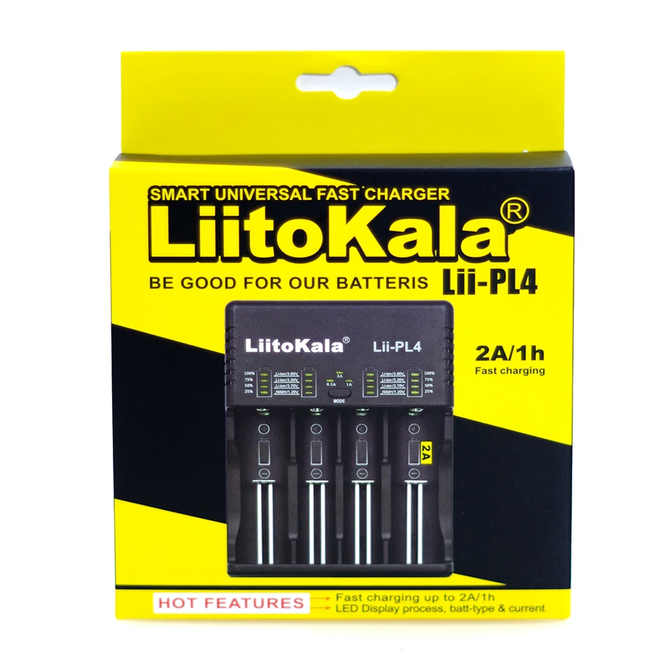 Умное устройство для зарядки никель-металлогидридных аккумуляторов от компании LiitoKala: Lii-PD4 500 PL4 402 202 S1 S2 батарея Зарядное устройство для 18650 26650 21700 18350 AA AAA 3,7 V/3,2 V/1,2 V литий никель-металл-гидридного аккумулятора