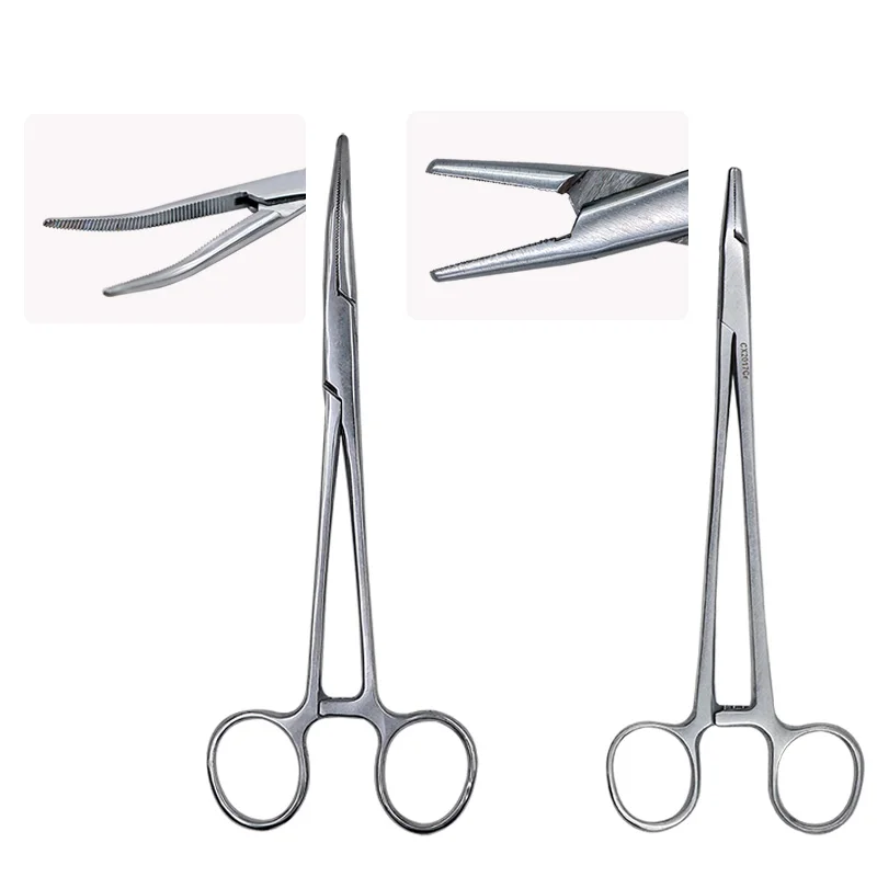 

14cm 16 cm 18CM Forceps Clip Scissors Hemostat Artery Surgical Cupping Clamps Pet Feather Picking Clips hand Equipments