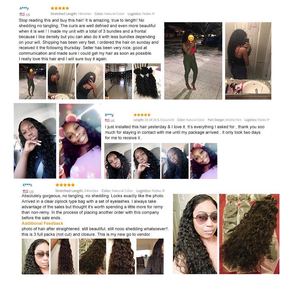 Water Wave Bundles With Closure Brazilian Hair Weave Bundles With Closure Human Hair 3 Bundles With Closure Mslynn Non Remy Hair