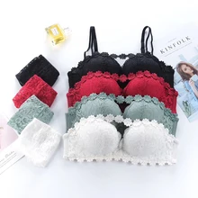 Модный комплект с бюстгальтером и трусиками, сексуальное женское нижнее белье с пуш-ап, комплект бюстгальтер с толстой вышивкой, нижнее белье, кружевные бюстгальтеры, комплекты для маленькой груди