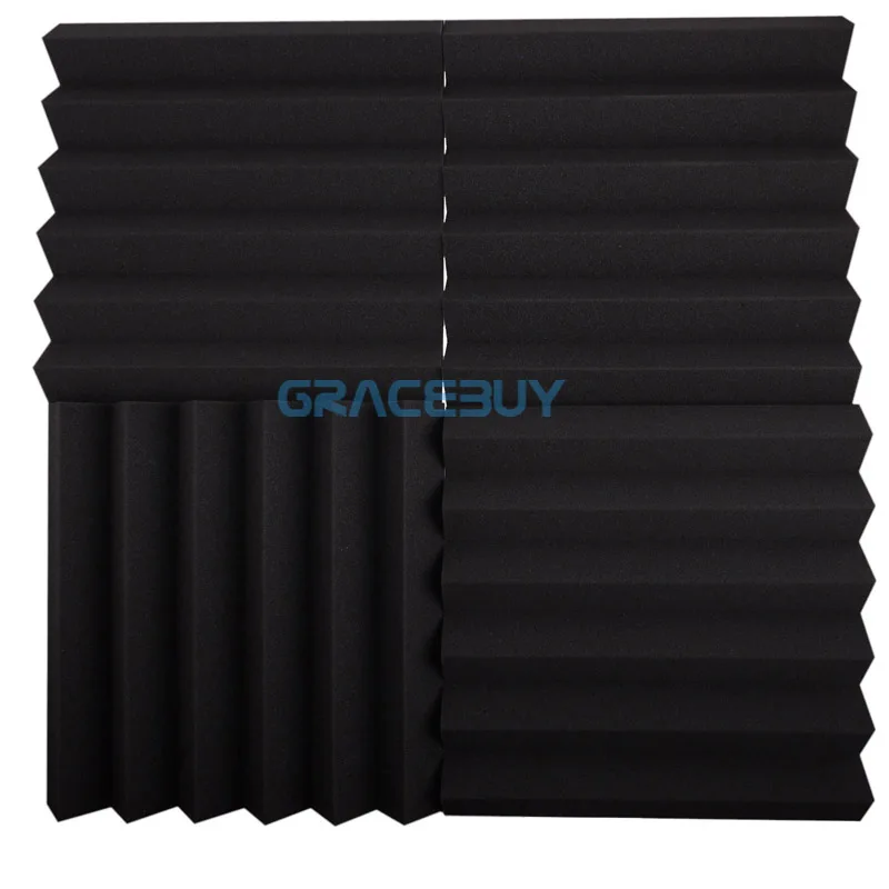 

30Pcs 30 X30 X5cm Acoustic Soundproofing Foam Studio Sound Insulation Absorbing Wedge Tiles Polyurethane FoamPanels Materials
