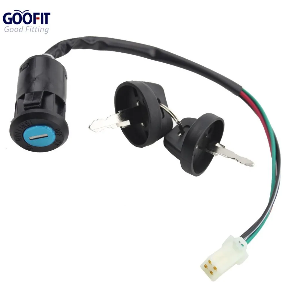 

GOOFIT Key Ignition with Cap for 50cc 70cc 90cc 110cc 125cc 150cc 200cc 250cc ATV Dirt Bike H054-008
