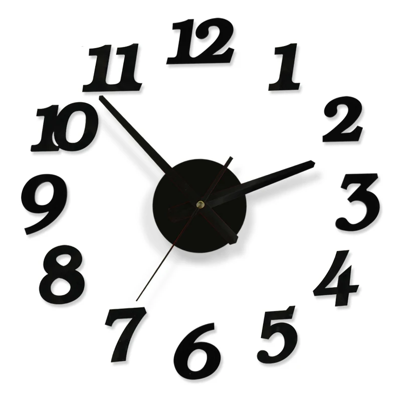 DIY Modern Designer Digital 3d Wall Clock Self Adhesive Wall Clock