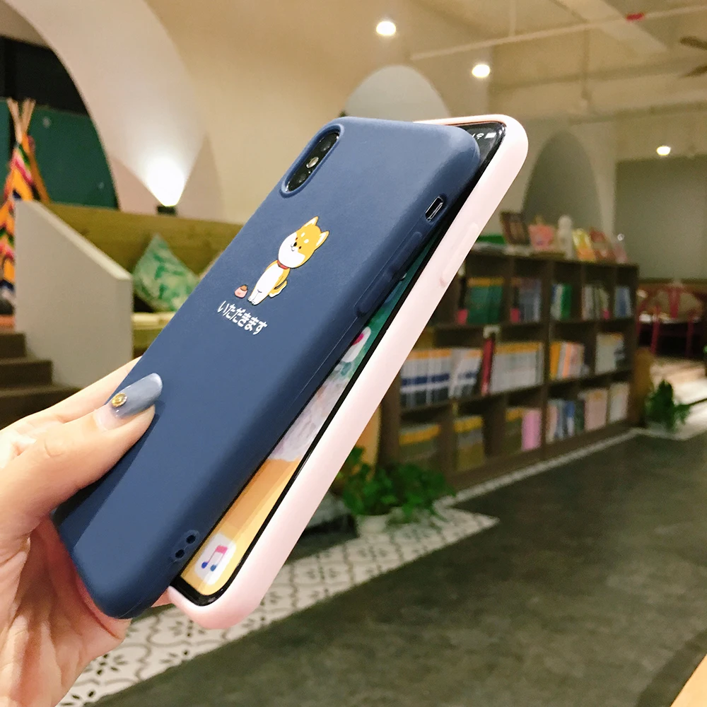  Shiba Inu Fall für iPhone XS MAX X XR Nette Cartoon Telefon Silikon TPU Coque Abdeckung sFor iPhone