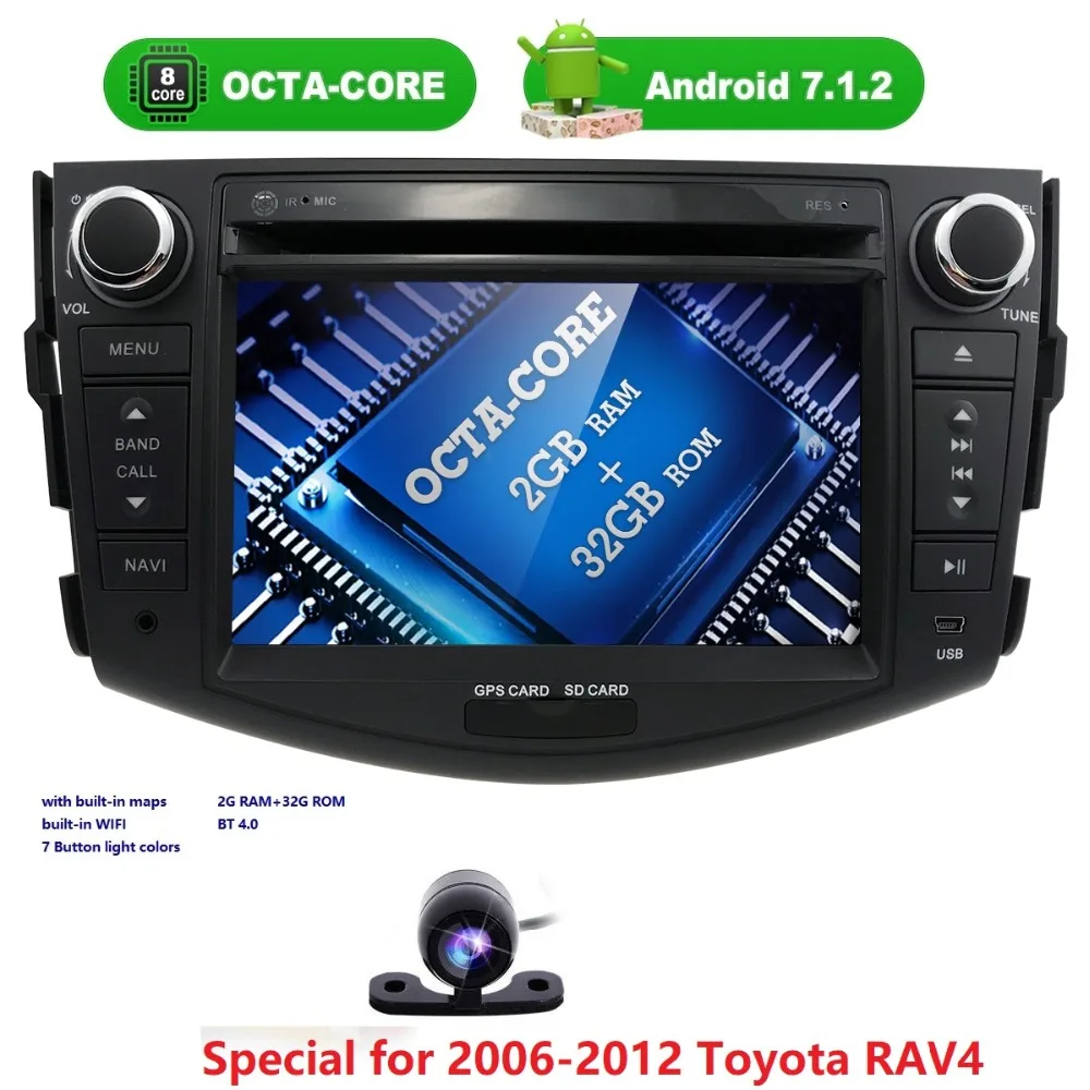 

7" Magnitol 2 din Car Radio GPS Android 7.1 Car DVD Player Head Unit Stereo For Toyota RAV 4 RAV4 2006-2012 Wifi 4G SWC CD BT TV
