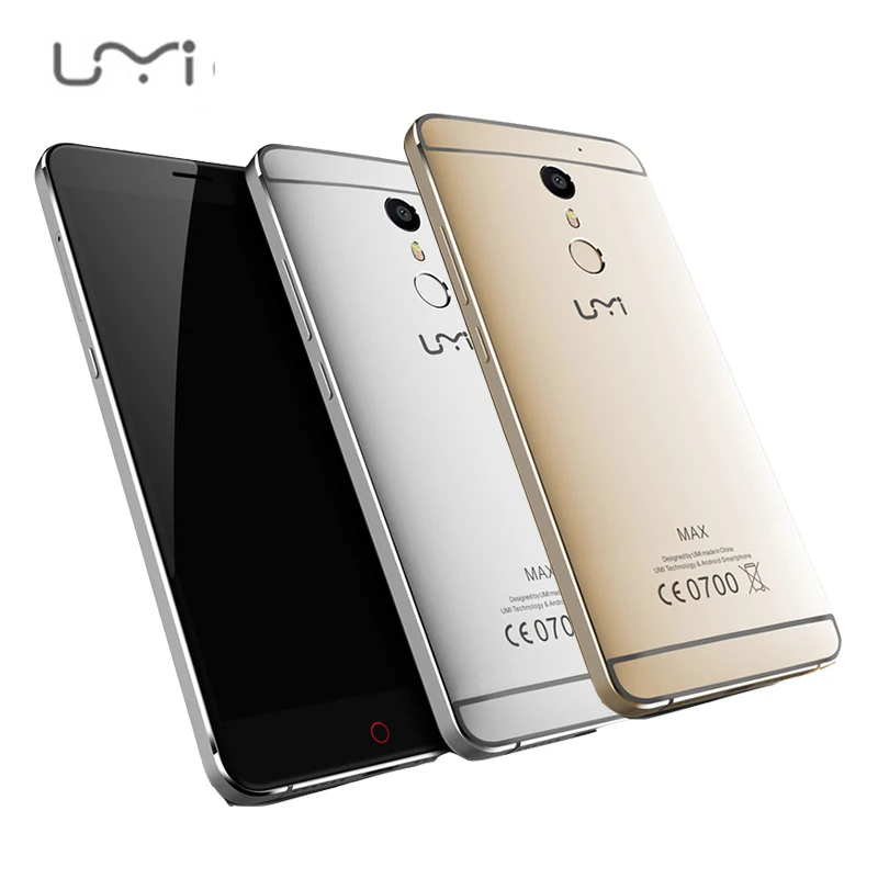Original Umi Max Mobile Phone MTK Helio P10 Octa Core 16G ROM 3G RAM Android 6.0 Smatphone 5.5 Inch Fingerprint Scanner 13MP | Мобильные