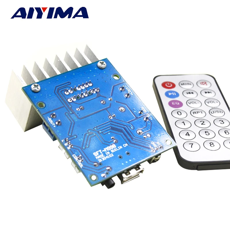 AIYIMA 2 0 Усилитель TDA7297 усилители мощности аудиоплата с MP3 WAV Плата декодера без