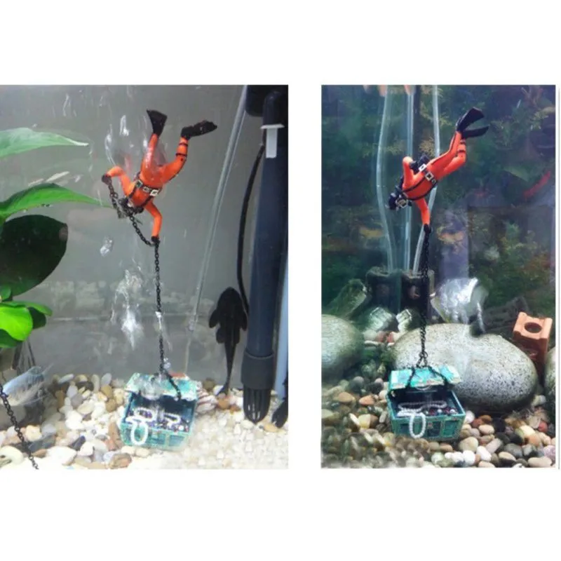 diver aquarium ornament