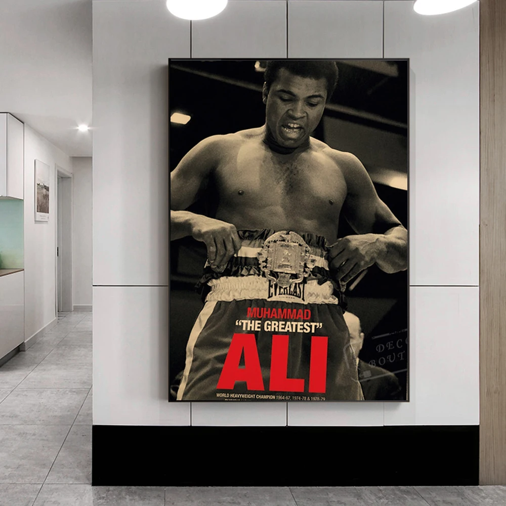 Современный плакат декоративный памятный пояс Muhammad Ali винтажный Ретро настенный художественный холст наклейки домашние плакаты Бар Декор