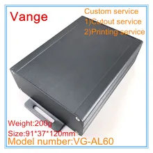 1 шт./лот Настенный Сплит-корпус 6063-T5 алюминиевый ящик для инструментов 91*37*120 мм темно-серый цвет для передачи пусковой установки