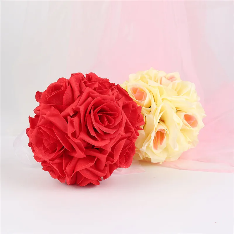 Mini flores de seda artificiales rosas ramo boda decoración papel flor para DIY Bola de flores Mini flores de seda artificiales rosas ramo boda decoración papel flor para DIY Bola de flores
