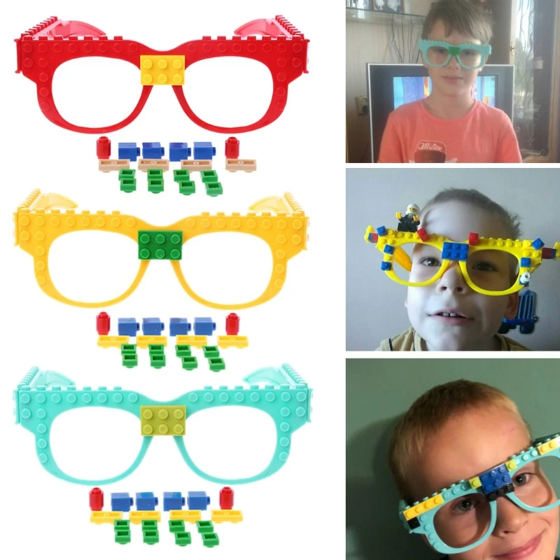 

New Glasses Baseplate DIY Toy Glasses Frame Brick Compatible With Legoed Funny Blocks Glasses