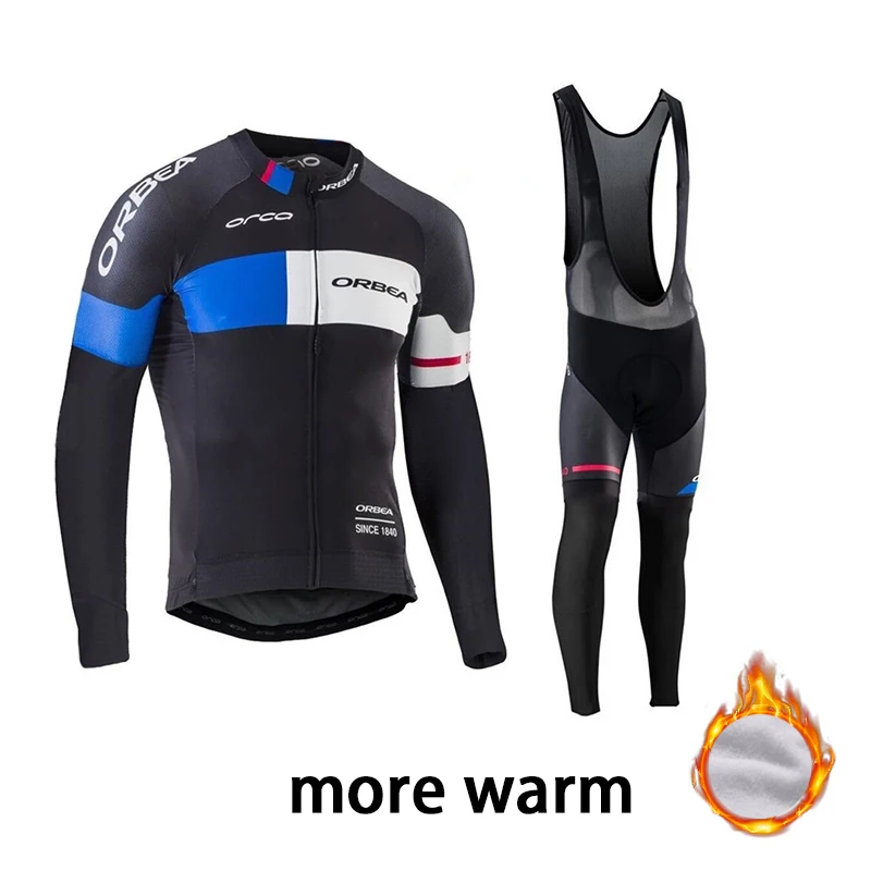 

2018 Pro Team Orbea Thermal Fleece Cycling Clothing Long Sleeve Autumn&Winter Men Cycling Jerseys MTB Bicycle Clothes Cycling