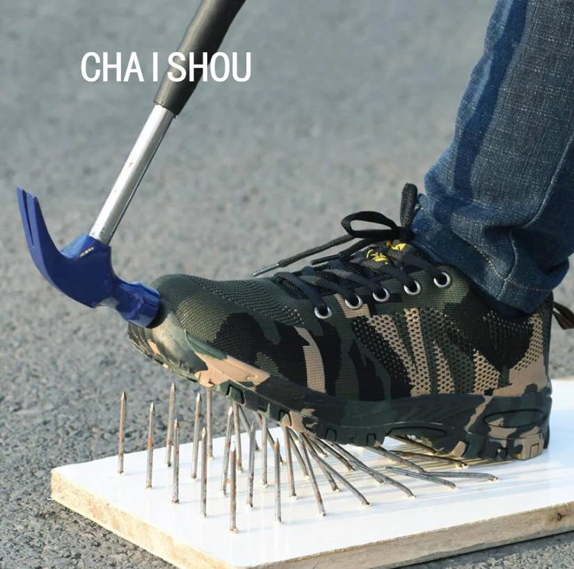 CHAISHOU Men Safety Work Boots Camouflage Breathable Mesh Steel Toe Casual Shoes Mens Labor Insurance Puncture Proof Shoes CS-46 CHAISHOU Men Safety Work Boots Camouflage Breathable Mesh Steel Toe Casual Shoes Mens Labor Insurance Puncture Proof Shoes CS-46